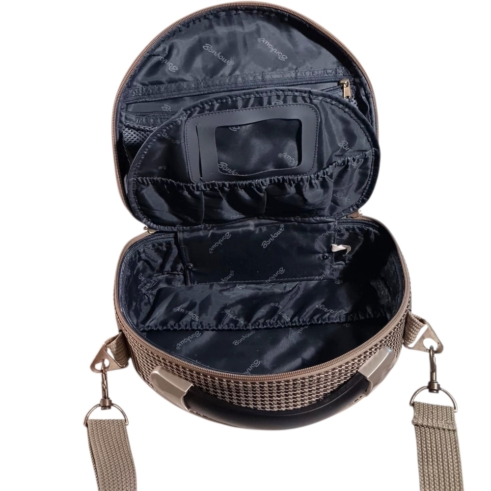 Vintage Hard Side Travel Case W Shoulder Strap - Picture 10 of 13